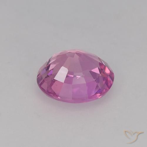 0.74캐럿 천연 미디엄 핑크 사파이어, 타원형 컷, VVS-VS