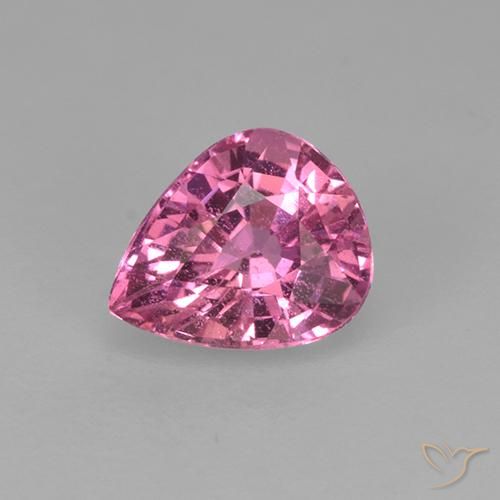 0.70ct 자연스러운 미디엄 핑크 사파이어, 배 모양, VVS-VS