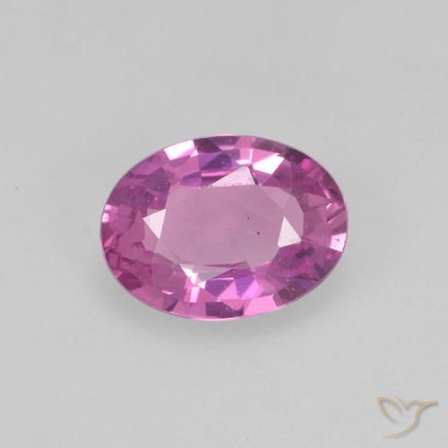 0.68ct 자연스러운 강렬한 보라색 사파이어, 타원형, VVS-VS