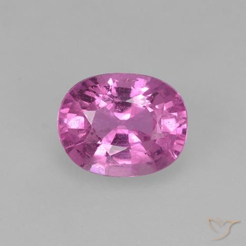 0.78ct 자연스러운 짙은 분홍빛이 도는 보라색 사파이어, 타원형, VVS-VS