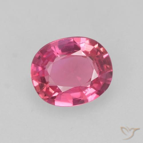 0.42ct 자연스러운 마젠타 핑크 사파이어, 타원형, VS