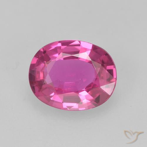 0.61ct 자연스러운 딥 마젠타 사파이어, 타원형, VS