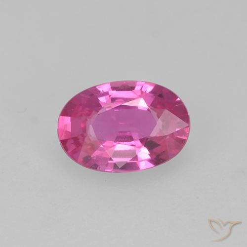 0.40ct 자연스러운 인텐스 핑크 사파이어, 타원형, VS