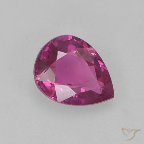 0.66ct 자연스러운 마젠타 사파이어, 배 모양, VS