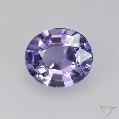 0.76ct 자연스러운 가지 보라색 사파이어, 타원형, VS