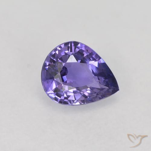 0.52ct 자연스러운 미디엄 바이올렛 사파이어, 배 모양, VS-SI