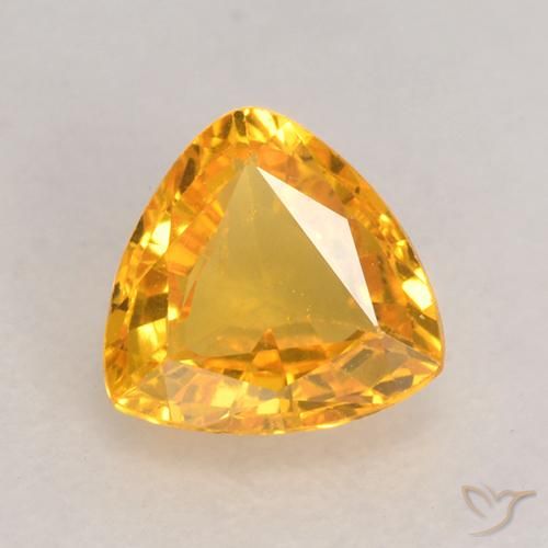 0.64ct 자연스러운 미디엄 골든 사파이어, 일조, VVS-VS