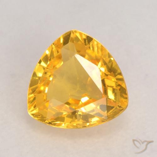 0.62ct 자연스러운 미디엄 골든 사파이어, 일조, VVS-VS