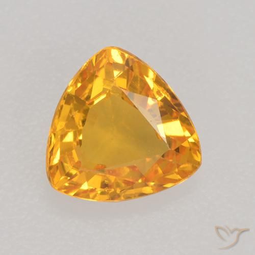0.64ct 자연스러운 오렌지-골드 사파이어, 일조, VVS-VS