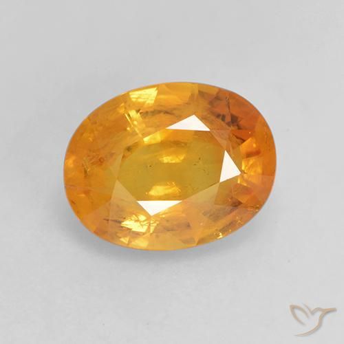 1.81ct 자연스러운 미디엄 오렌지 사파이어, 타원형, VS-SI