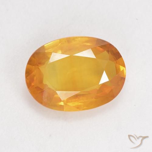 1.72ct 자연스러운 미디엄 오렌지 사파이어, 타원형, VS