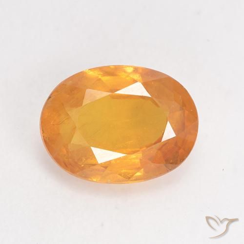 1.63ct 자연스러운 오렌지-골드 사파이어, 타원형, VS-SI