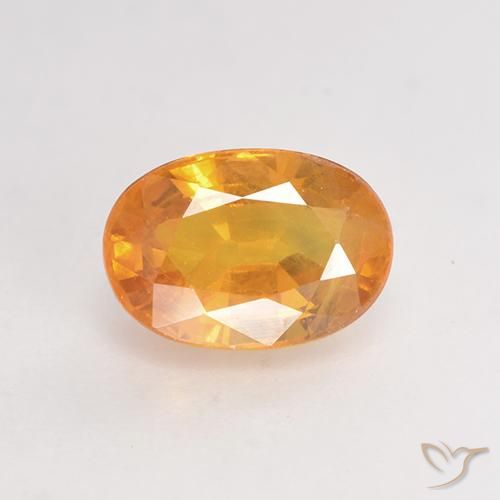 1.26ct 자연스러운 미디엄 오렌지 사파이어, 타원형, VS-SI