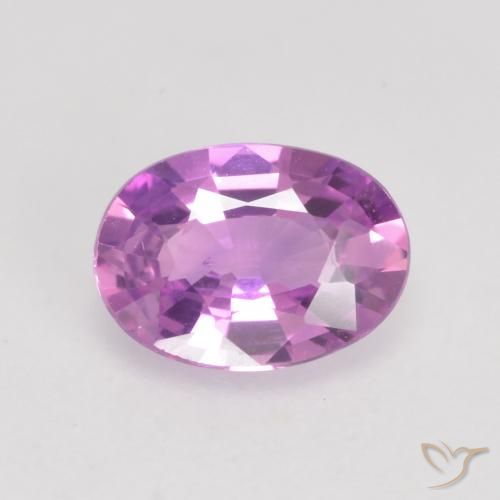 0.59ct 자연스러운 강렬한 보라색 사파이어, 타원형, VVS-VS