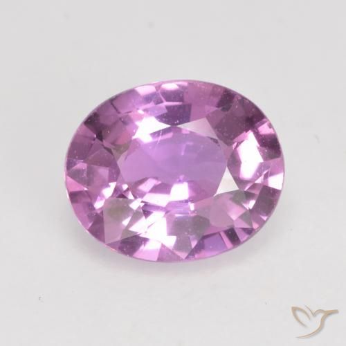 0.76ct 자연스러운 분홍빛이 도는 보라색 사파이어, 타원형, VVS-VS