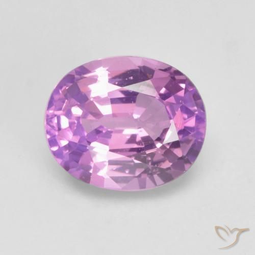 0.65ct 자연스러운 짙은 분홍빛이 도는 보라색 사파이어, 타원형, VVS-VS