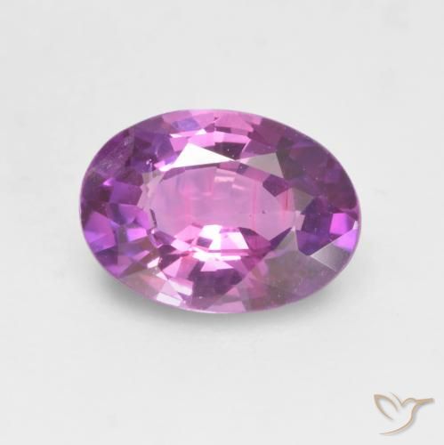 0.65ct 자연스러운 강렬한 보라색 사파이어, 타원형, VVS-VS