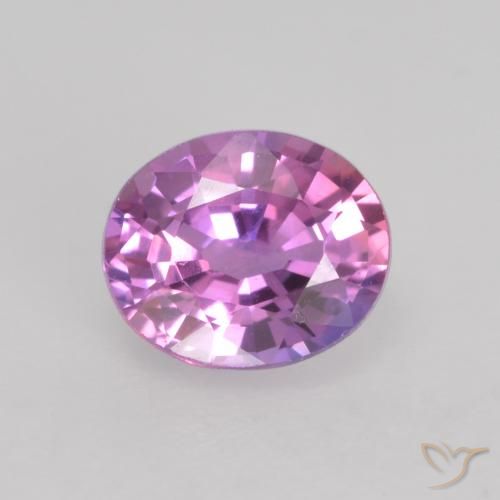 0.73ct 자연스러운 분홍빛이 도는 보라색 사파이어, 타원형, VVS-VS