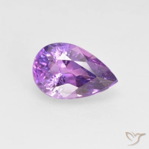 0.67ct 자연스러운 일렉트릭 퍼플 사파이어, 배 모양, VS