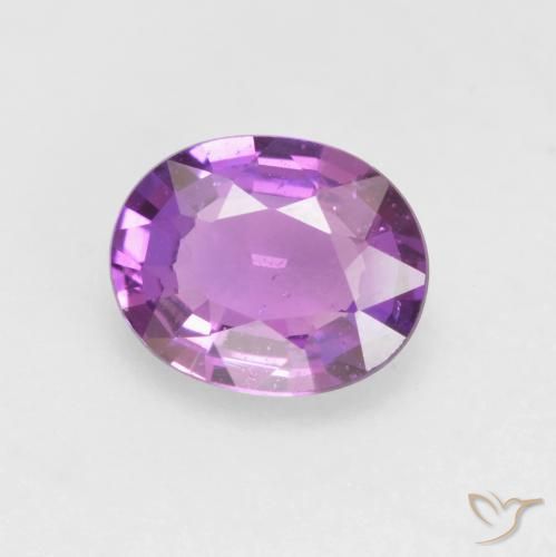 0.57ct 자연스러운 미디엄 퍼플 사파이어, 타원형, VS