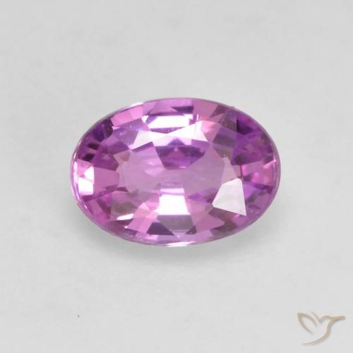0.61ct 자연스러운 강렬한 분홍빛이 도는 보라색 사파이어, 타원형, VVS-VS