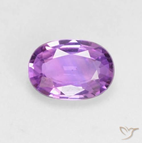 0.64ct 자연스러운 바이올렛 퍼플 사파이어, 타원형, VVS-VS