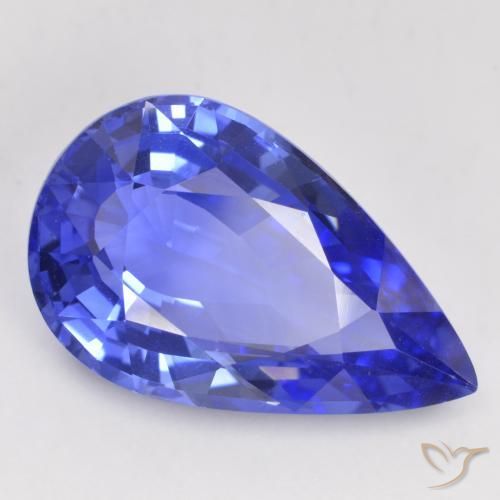 12.22ct 수레국화 블루 사파이어, 배 모양, IF