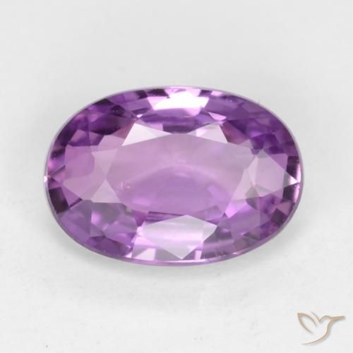 0.62ct 자연스러운 미디엄 퍼플 사파이어, 타원형, VVS-VS