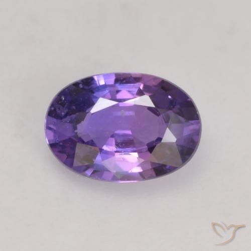 0.50ct 자연스러운 딥 퍼플 사파이어, 타원형, VS