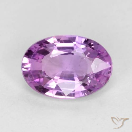 0.55ct 자연스러운 미디엄 핑크빛 퍼플 사파이어, 타원형, VS