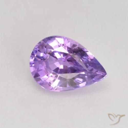 0.64ct 자연스러운 미디엄 바이올렛 사파이어, 배 모양, VS