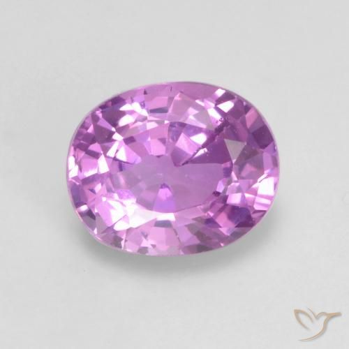 0.59ct 자연스러운 강렬한 보라색 사파이어, 타원형, VS