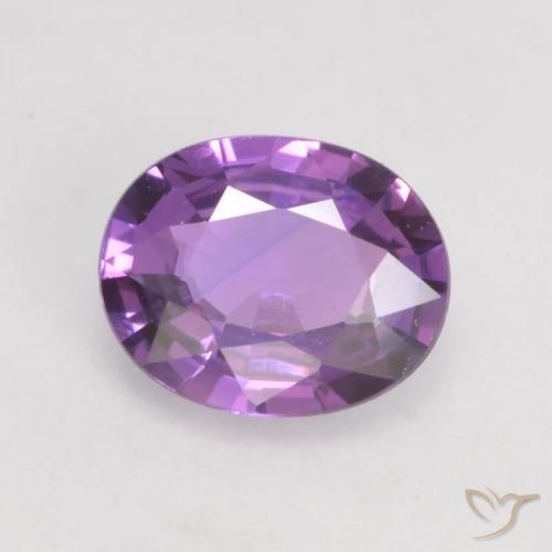 0.54ct 자연스러운 비비드 핑크 바이올렛 사파이어, 타원형, VVS-VS