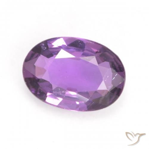 0.52ct 자연스러운 미디엄 바이올렛 사파이어, 타원형, VVS-VS