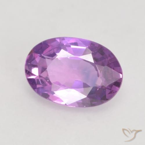 0.58ct 자연스러운 강렬한 핑크 바이올렛 사파이어, 타원형, VVS-VS