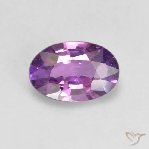 0.48ct 자연스러운 강렬한 핑크 바이올렛 사파이어, 타원형, VVS-VS