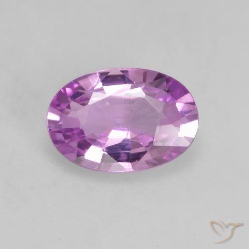 0.52ct 자연스러운 분홍빛이 도는 보라색 사파이어, 타원형, VS