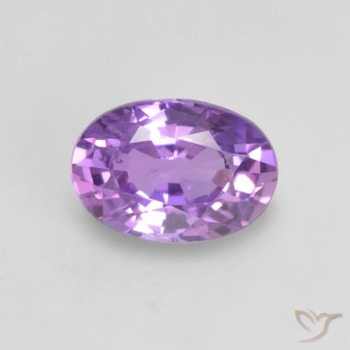 0.64ct 자연스러운 비비드 핑크 바이올렛 사파이어, 타원형, VS