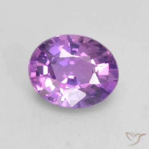 0.56ct 자연스러운 비비드 핑크 바이올렛 사파이어, 타원형, VS