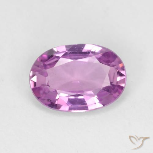 0.73ct 자연스러운 강렬한 분홍빛이 도는 보라색 사파이어, 타원형, VVS-VS