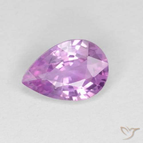 0.59ct 자연스러운 미디엄 퍼플 사파이어, 배 모양, VVS-VS