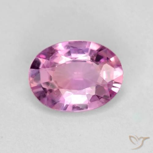 0.58ct 자연스러운 분홍빛이 도는 보라색 사파이어, 타원형, VS
