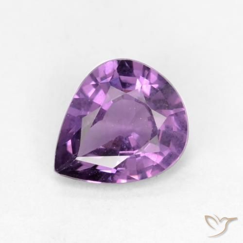 0.56ct 자연스러운 미디엄 바이올렛 사파이어, 배 모양, VS