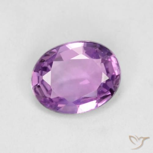 0.42ct 자연스러운 비비드 핑크 바이올렛 사파이어, 타원형, VVS-VS