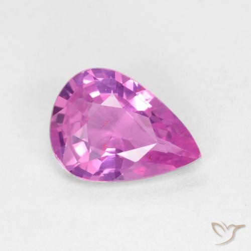 0.49ct 자연스러운 미디엄 퍼플 사파이어, 배 모양, VS