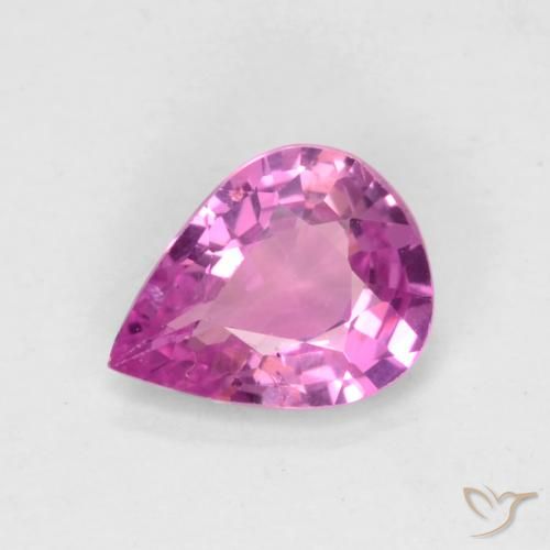 0.54ct 자연스러운 퍼플 핑크 사파이어, 배 모양, VS