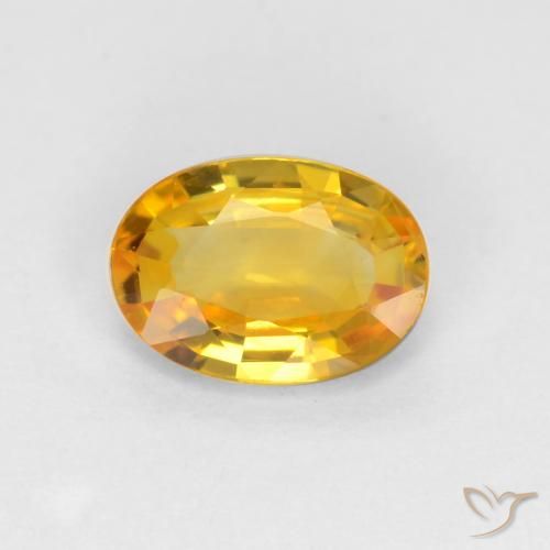 0.62ct 자연스러운 골든 사파이어, 타원형, VVS-VS