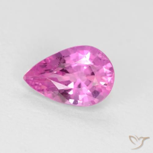 0.50ct 자연스러운 미디엄 퍼플 사파이어, 배 모양, VS
