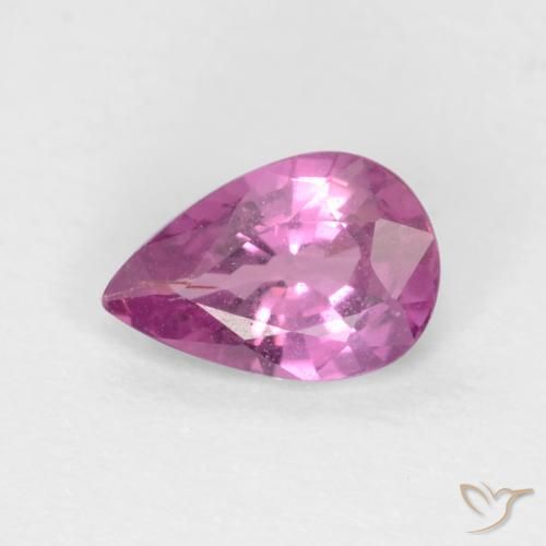 0.44ct 자연스러운 로얄 퍼플 핑크 사파이어, 배 모양, VS