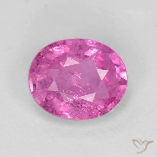 0.73ct 자연스러운 강렬한 보라색 사파이어, 타원형, SI